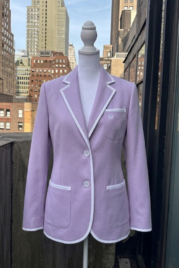 Women's Lavender Blazer with White Trim