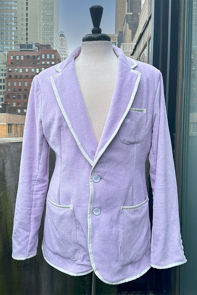 Men's Lavender Blazer with White Trim